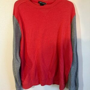 Men’s L Red/Gray Under Armour Athletic Casual Long Sleeve Sweatshirt